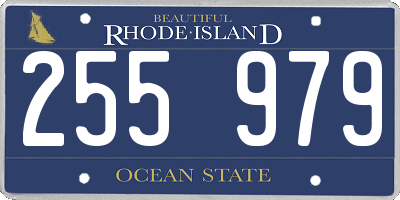 RI license plate 255979