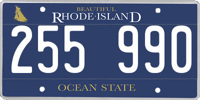 RI license plate 255990