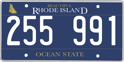 RI license plate 255991