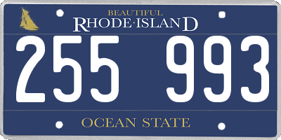 RI license plate 255993