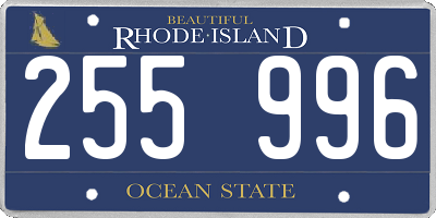 RI license plate 255996