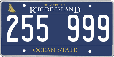 RI license plate 255999