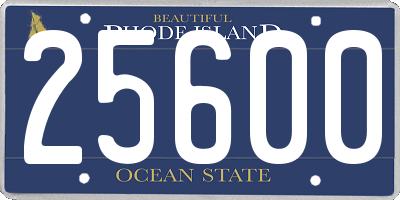 RI license plate 25600