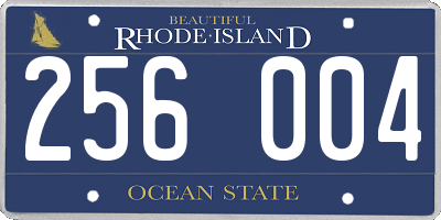 RI license plate 256004