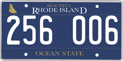 RI license plate 256006