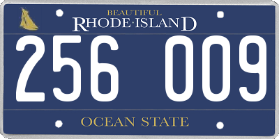 RI license plate 256009