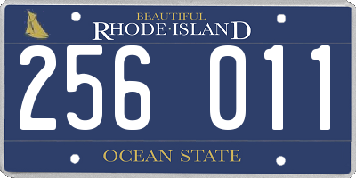 RI license plate 256011