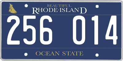 RI license plate 256014