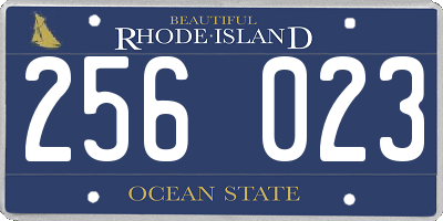 RI license plate 256023