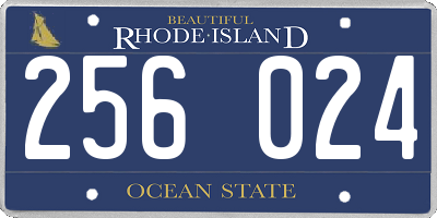 RI license plate 256024
