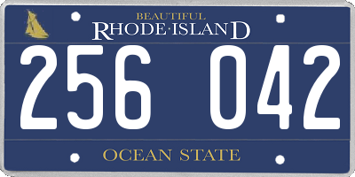 RI license plate 256042