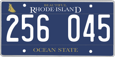 RI license plate 256045