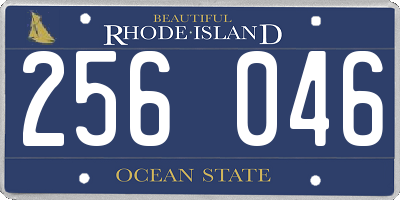 RI license plate 256046
