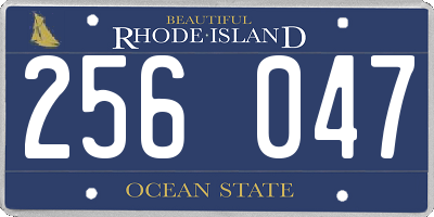 RI license plate 256047