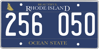 RI license plate 256050