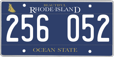 RI license plate 256052