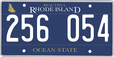 RI license plate 256054