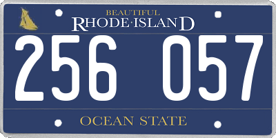 RI license plate 256057