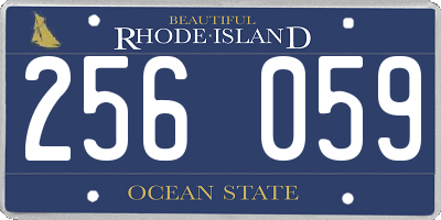 RI license plate 256059