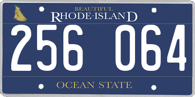 RI license plate 256064
