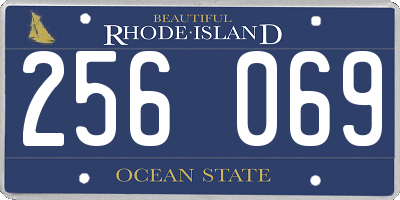 RI license plate 256069