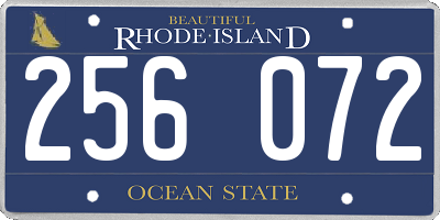 RI license plate 256072