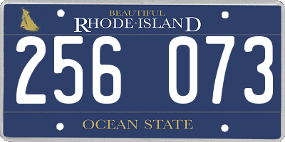 RI license plate 256073