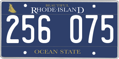 RI license plate 256075