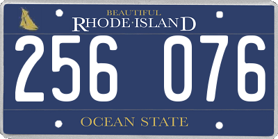 RI license plate 256076