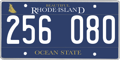 RI license plate 256080