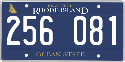 RI license plate 256081