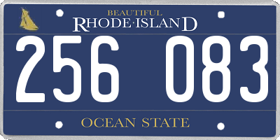 RI license plate 256083