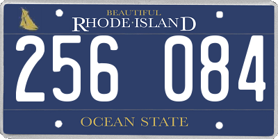 RI license plate 256084
