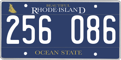 RI license plate 256086