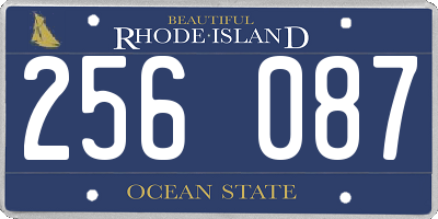 RI license plate 256087