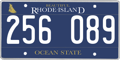 RI license plate 256089