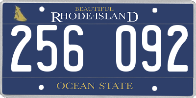 RI license plate 256092