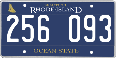 RI license plate 256093