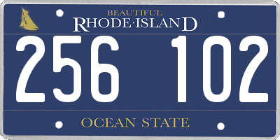 RI license plate 256102