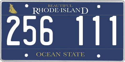 RI license plate 256111