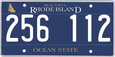 RI license plate 256112