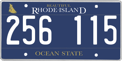 RI license plate 256115