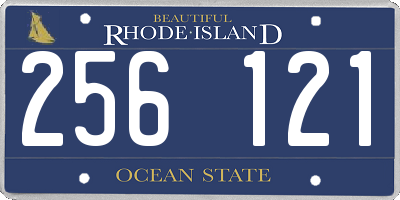 RI license plate 256121