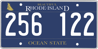RI license plate 256122