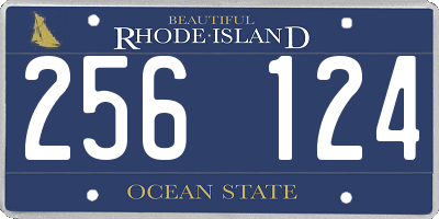 RI license plate 256124