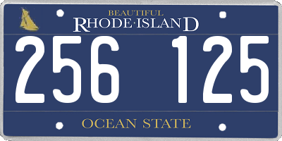 RI license plate 256125