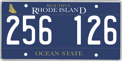 RI license plate 256126
