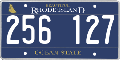 RI license plate 256127