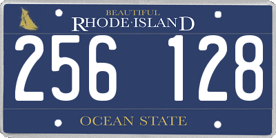 RI license plate 256128