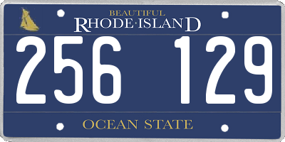 RI license plate 256129